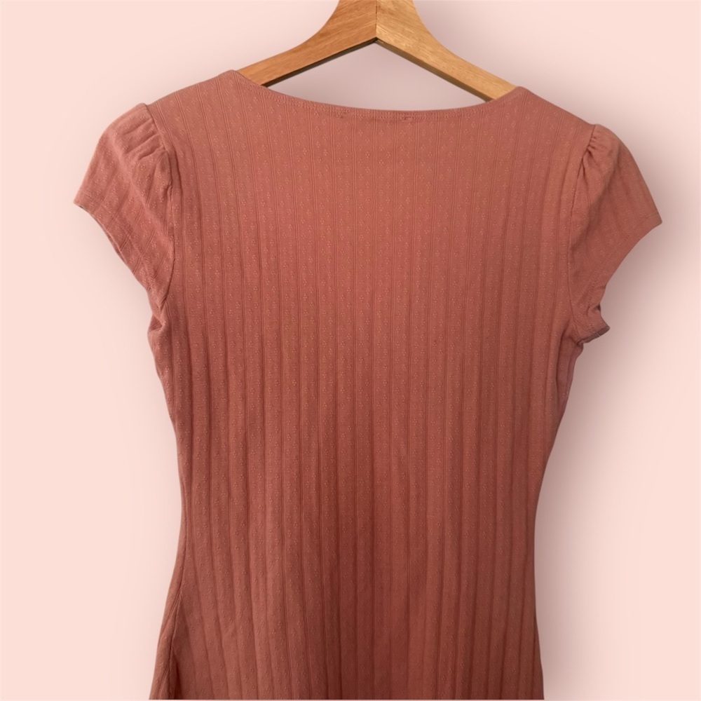 Reformation Jeans pointelle mauve stretch dress size XS - Picture 5 of 9